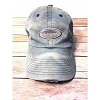 Life is Good Distressed Blue Gray Baseball Cap Hat Adjustable Strap Cotton  eb-51129107